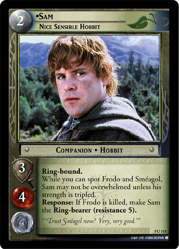 Sam, Nice Sensible Hobbit (5U115) Card Image